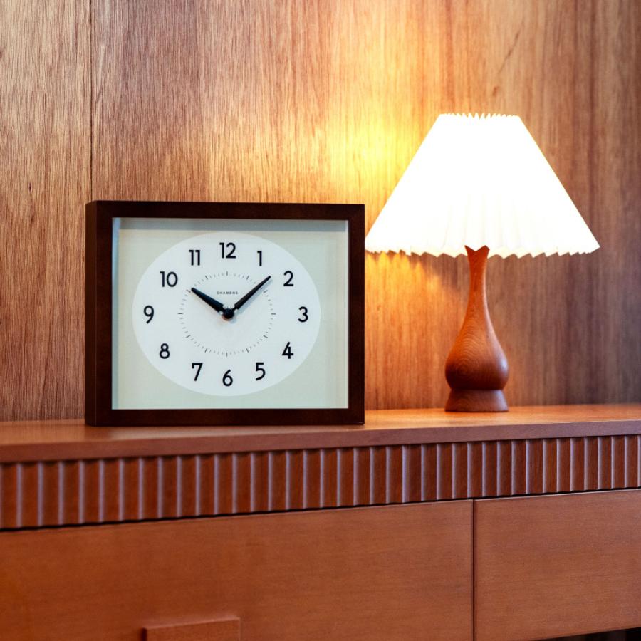 シャンブル 壁掛け時計 CHAMBRE ひのきの掛け時計 DARK BROWN CH-071DB