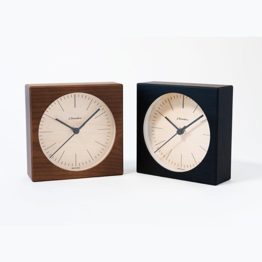シャンブル 置時計 CHAMBRE LINE DESK CLOCK CH-075DB 静か 音がしない