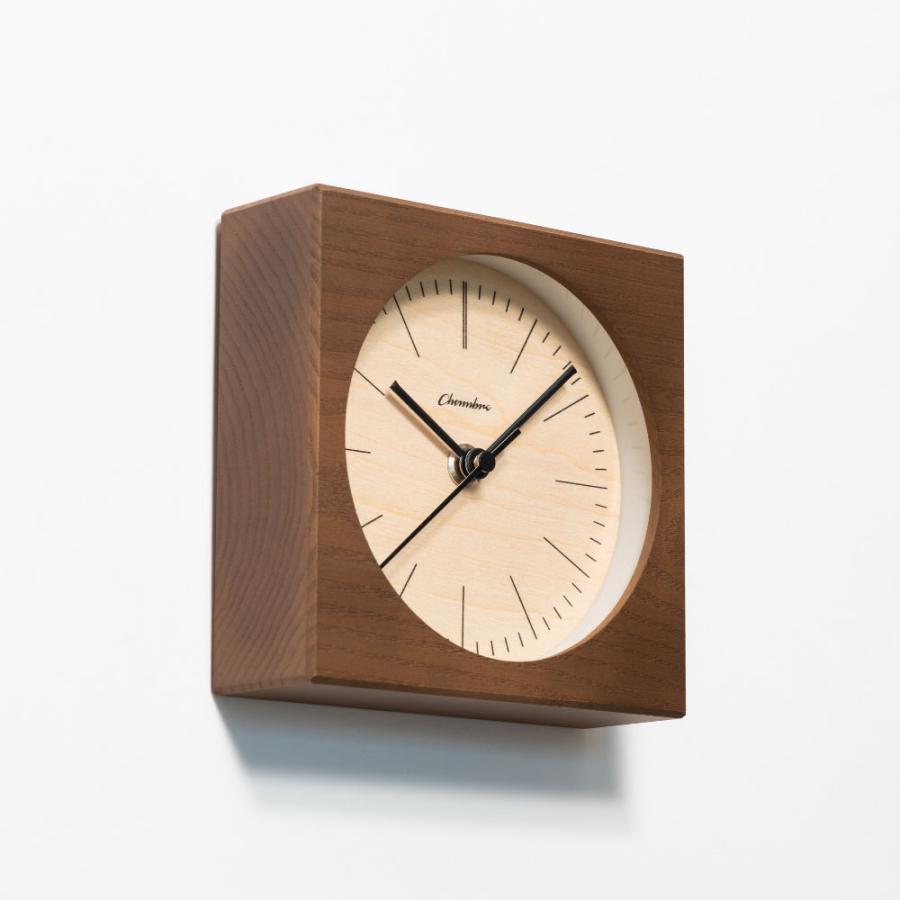 シャンブル 置時計 CHAMBRE LINE DESK CLOCK CH-075DB 静か 音がしない