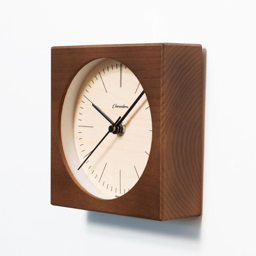 シャンブル 置時計 CHAMBRE LINE DESK CLOCK CH-075DB 静か 音がしない