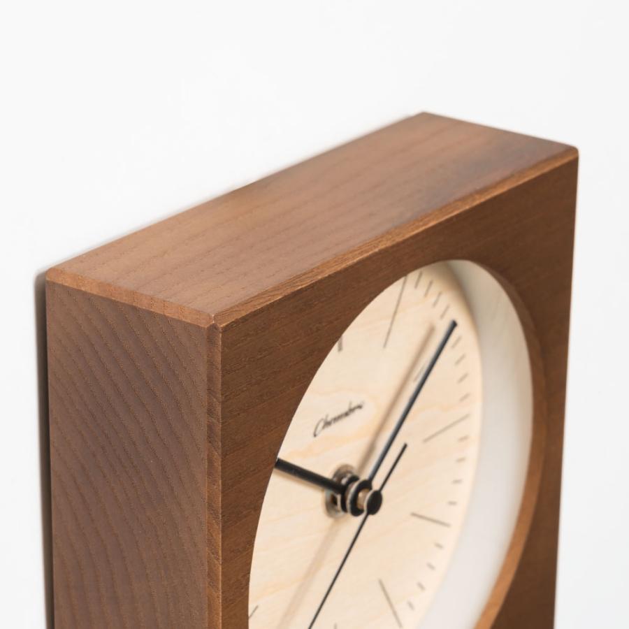 シャンブル 置時計 CHAMBRE LINE DESK CLOCK CH-075DB 静か 音がしない