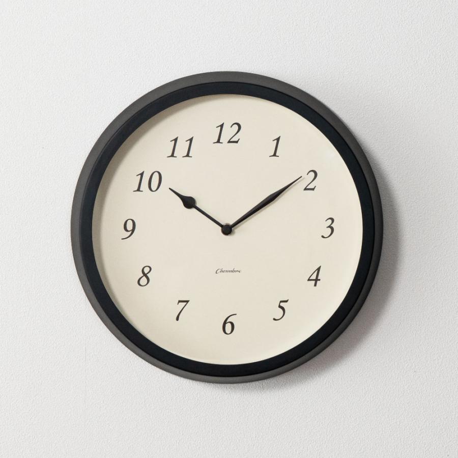 シャンブル 時計 CHAMBRE Clair CLOCK BLACK CH-076BK 電波時計 壁掛け