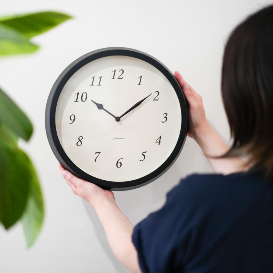 シャンブル 時計 CHAMBRE Clair CLOCK BLACK CH-076BK 電波時計 壁掛け