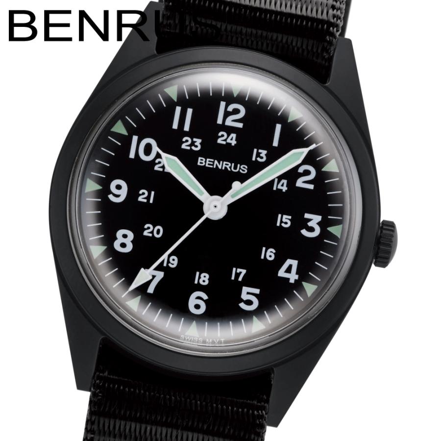 BENRUS ベンラス 時計 ミリタリーウォッチ 腕時計 メンズ BENRUS DTU