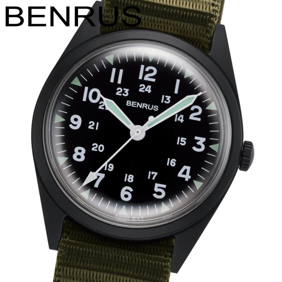 BENRUS ベンラス 時計 ミリタリーウォッチ 腕時計 メンズ BENRUS DTU