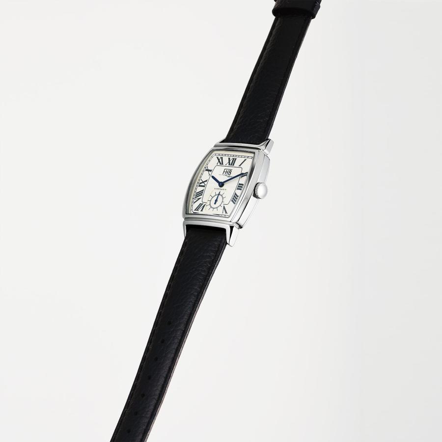 メンズ 腕時計 エフエイチビー 腕時計 FHB LEO F903-SWR-BK レトロ レザーベルト 革ベルト 33mm スモールセコンド トノー型 アンティーク｜tokyo-watchstyle｜05