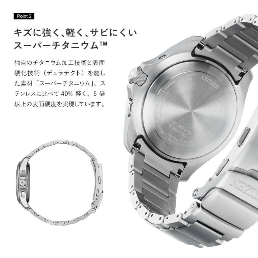 腕時計 メンズ シチズン プロマスター シチズン エコドライブ CITIZEN PROMASTER AT6080-53L シチズン 電波時計 LANDシリーズ チタン｜tokyo-watchstyle｜05