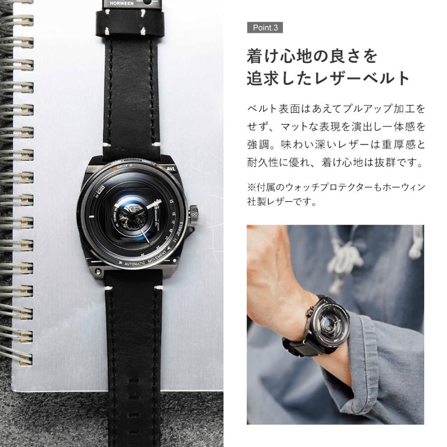 タックス 時計 自動巻き腕時計 メンズ TACS AVLII VINTAGE LENS AUTOMATIC II TS1803C オートマチック 機械式 カメラ レンズ レザーベルト｜tokyo-watchstyle｜06