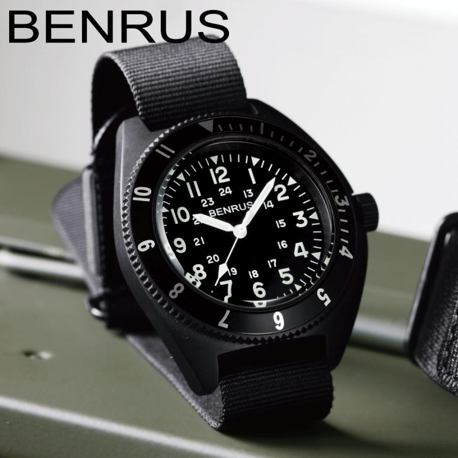 ミリタリーウォッチ ベンラスTYPE2モデル米軍 新品 ベルト3本付 BENRUS ベンラス TYPE-II BLACK COMBAT ウォッチ 腕時計