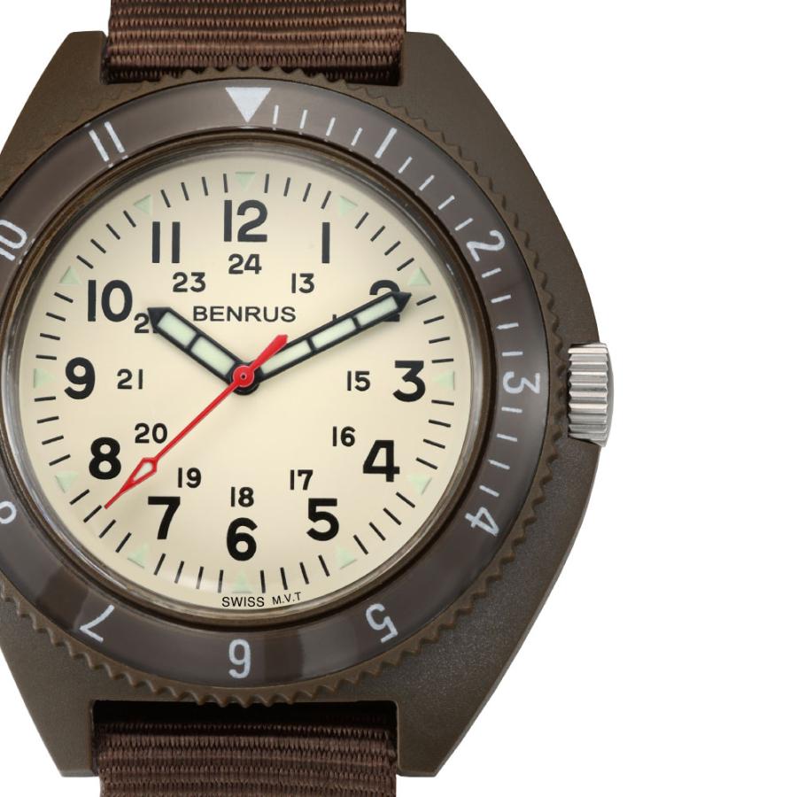 ベンラス 腕時計 ミリタリーウォッチ BENRUS TYPE-III OLIVE/IVORY 