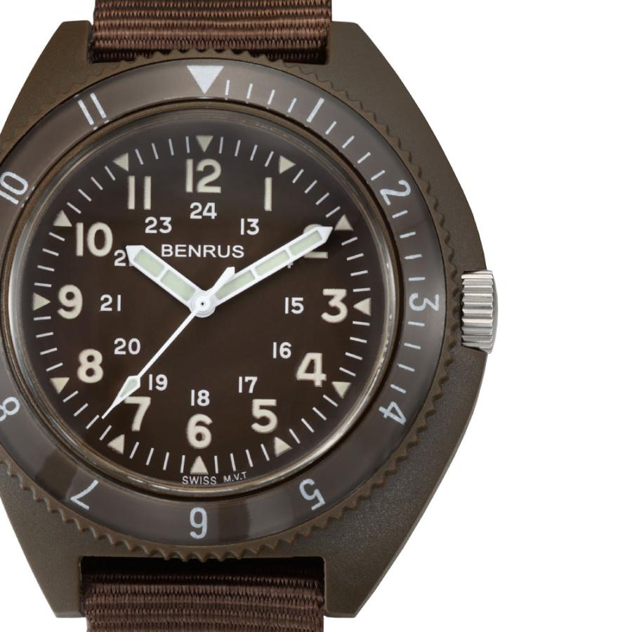 ベンラス 腕時計 ミリタリーウォッチ BENRUS TYPE-III OLIVE メンズ 