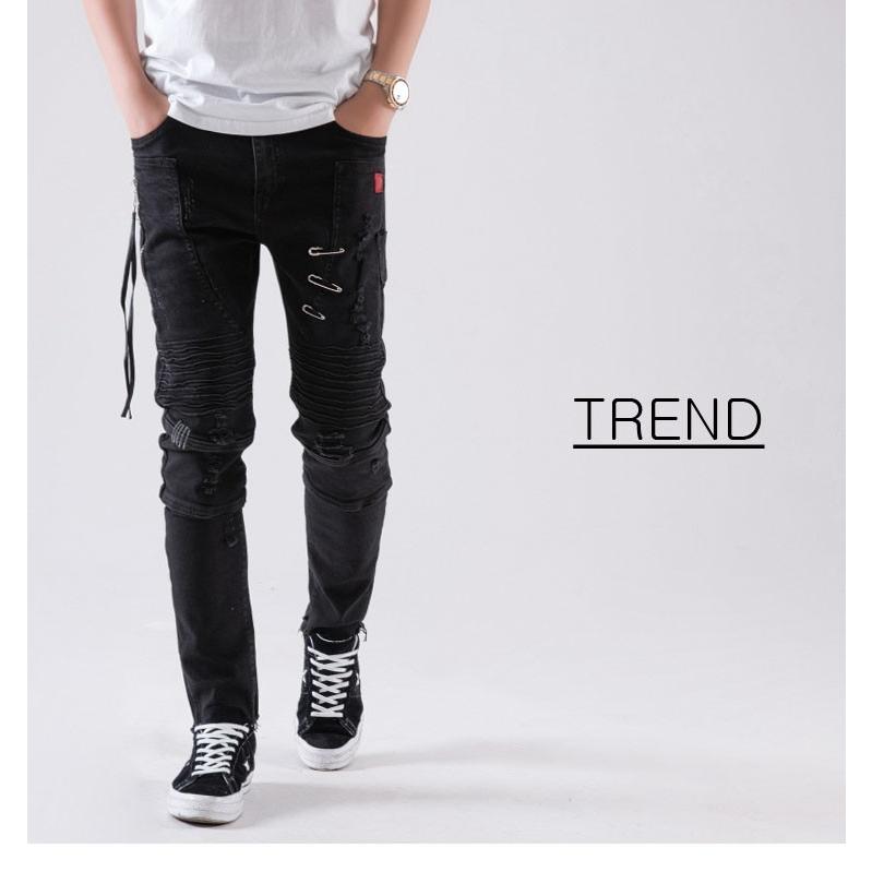 デニム メンズ スキニー 夏 レディース ストリート系ファッション ダンス 衣装 韓国 Hiphopｂ系 アメカジ カジュアル 流行 ボトムス ダメージ 切りっぱなし Mpl192nv Tokyo9 通販 Yahoo ショッピング