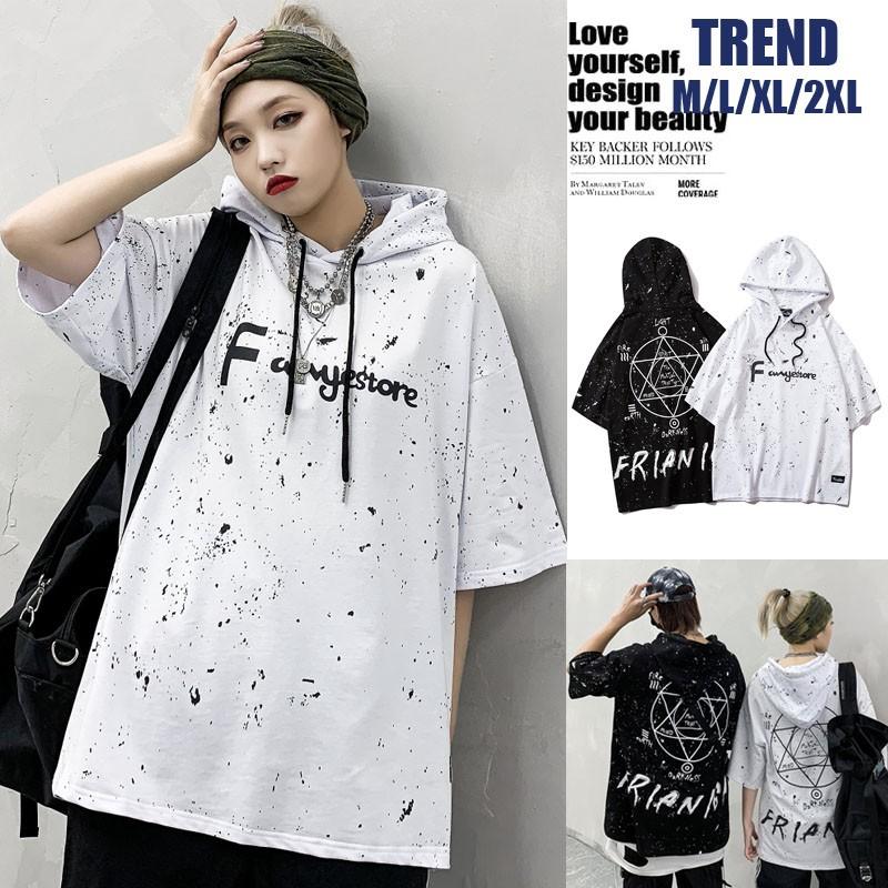 Tシャツ メンズ 半袖 大きい ストリート系ファッション 春夏 ダンス 衣装 韓国 Hiphopｂ系 アメカジ レディース カジュアル ロゴ フード Tokyo9 Mts722fy Tokyo9 通販 Yahoo ショッピング