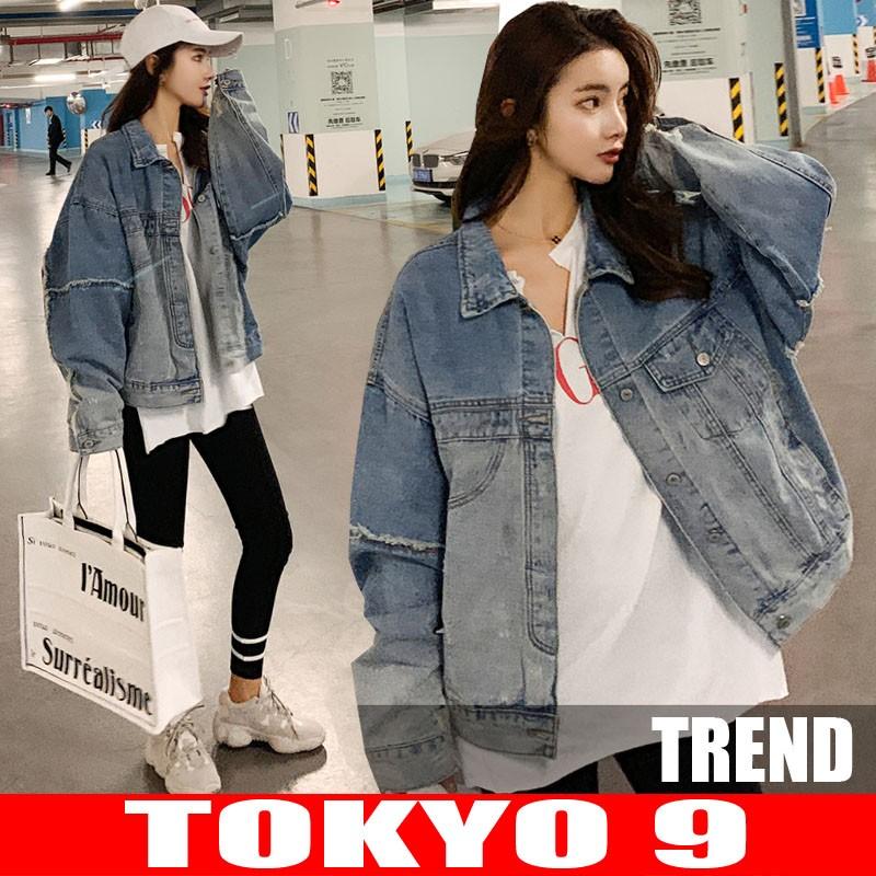 ジャケット レディース Gジャン 春夏 インスタ映え 韓国 アメカジ アウター 長袖 ダンス 衣装 卸 原宿系 デニム Hiphop ダメージ Tokyo9 T Tokyo9 通販 Yahoo ショッピング