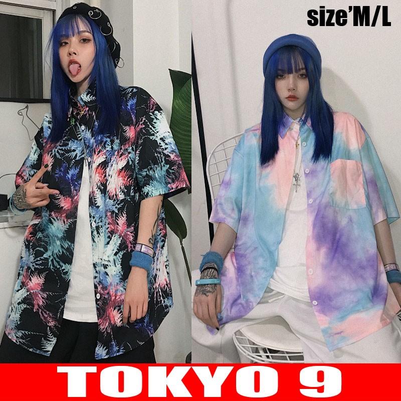 韓国ファッション K Pop 衣装 シャツ レディース 春夏 インスタ映え トップス カジュアル おしゃれ ダンス ストリート 原宿系 Hiphop 半袖 Tokyo9 T Tokyo9 通販 Yahoo ショッピング
