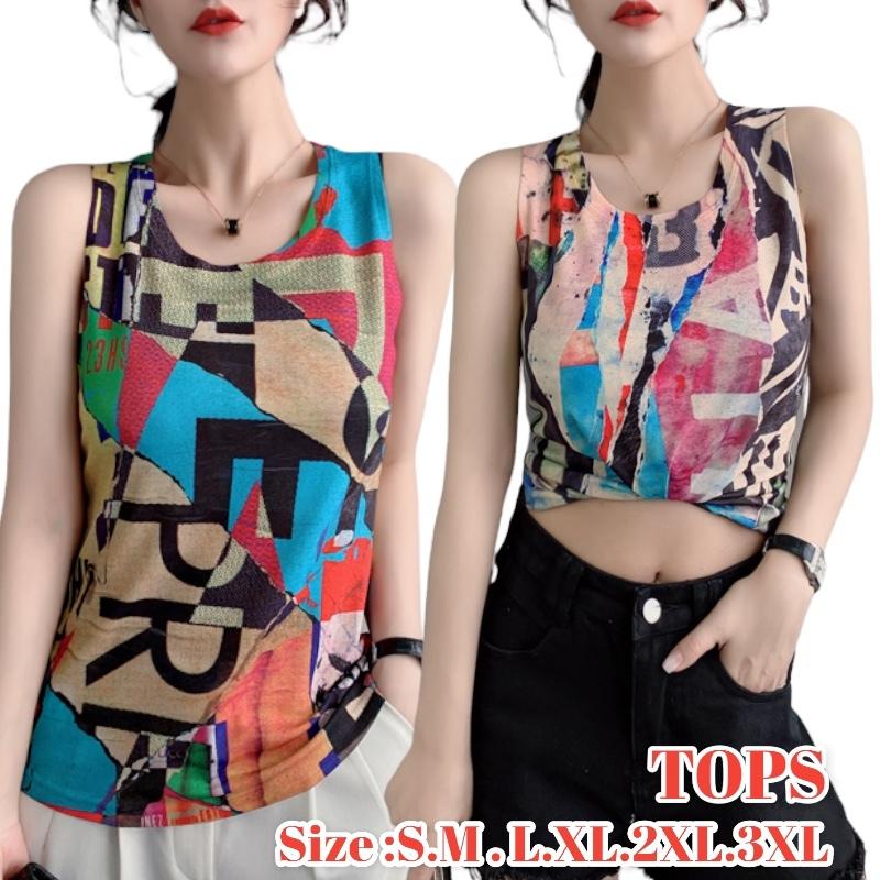 タンクトップ ノースリーブ 春夏 レディース 大きいサイズ 可愛い オーバーサイズ おしゃれ 韓国 ストリートファッション ダンス 衣装 Hiphop B系 原宿 Tokyos 海外限定