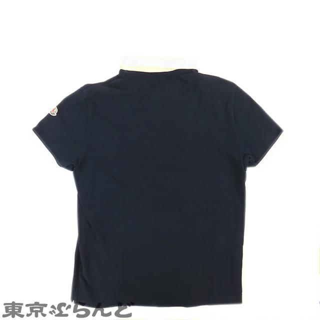 MONCLER／モンクレールのポロシャツ　Lサイズ　濃紺　ネイビー MONCLER／モンクレールのポロシャツ Lサイズ 濃紺 ネイビー
