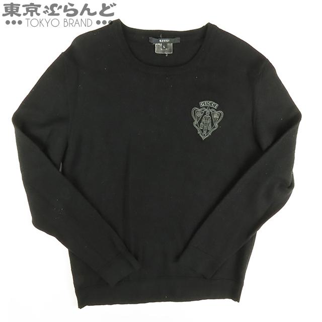 美品 GUCCI グッチ 長袖ニット S ブラック セーター GUCCI（グッチ） 長袖 セーター ニット 黒 ブラック ウール クレスト