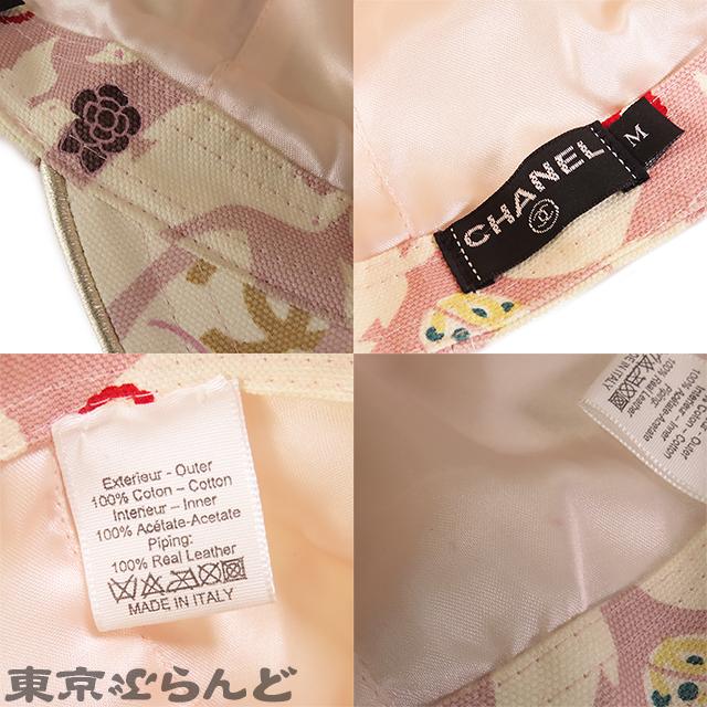 CHANEL シャネル キャップ 帽子 ピンクxマルチカラー コットン CHANEL シャネル キャップ 帽子 ピンクxマルチカラー コットン