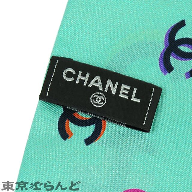 CHANEL シャネル スカーフタイ 棒スカーフ ミントグリーンx CHANEL シャネル スカーフタイ 棒スカーフ ミントグリーンx