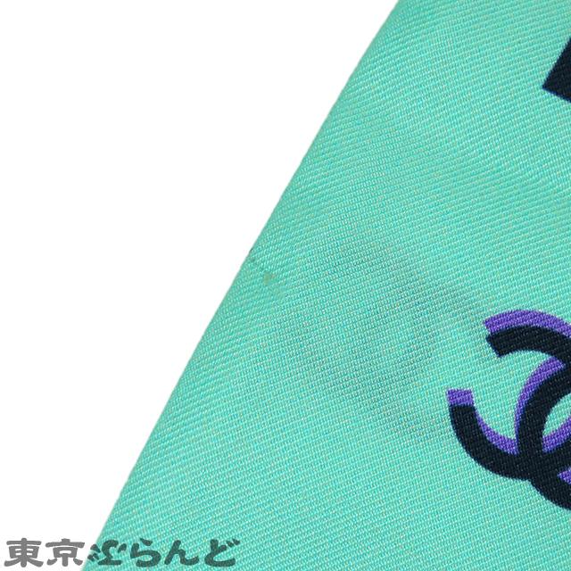 CHANEL シャネル スカーフタイ 棒スカーフ ミントグリーンx CHANEL シャネル スカーフタイ 棒スカーフ ミントグリーンx
