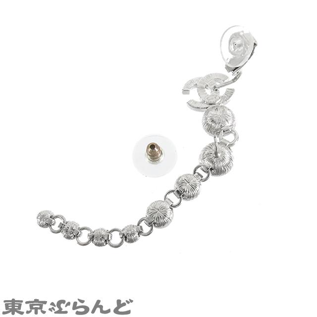 CHANEL（シャネル） ピアス シルバー メタル ラインストーン ココ