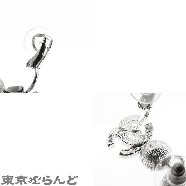 CHANEL（シャネル） ピアス シルバー メタル ラインストーン ココ