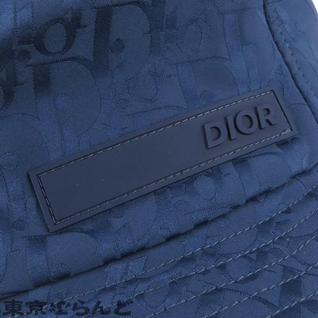 ディオール・オム DIOR HOMME バケットハット 283C906C5545 ブルー ポリエステル ウーブンハット オブリーク L ハット メンズ 002010665｜tokyobrand｜05