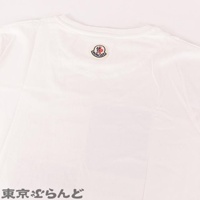 MONCLER Tシャツ S ホワイト　モンクレール White Ivory Logo Cotton T-Shirt - Polos & T-shirts for Men