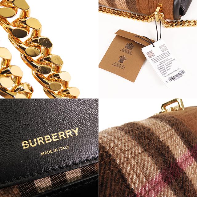 バーバリー BURBERRY スモール ローラバッグ 8047025 ブラウン系 カシミヤ レザー キルティング チェック チェーンバッグ ショルダーバッグ 014000847｜tokyobrand｜07