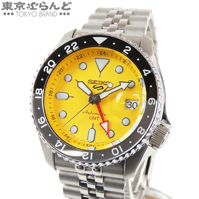 SEIKO セイコー 5スポーツ SKX GMTモデル SSK017JT SSK017 イエロー SS 