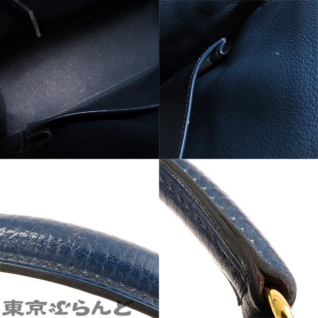 HERMES（エルメス） ケリー 32 ○Y刻印 ネイビー ゴールド金具 
