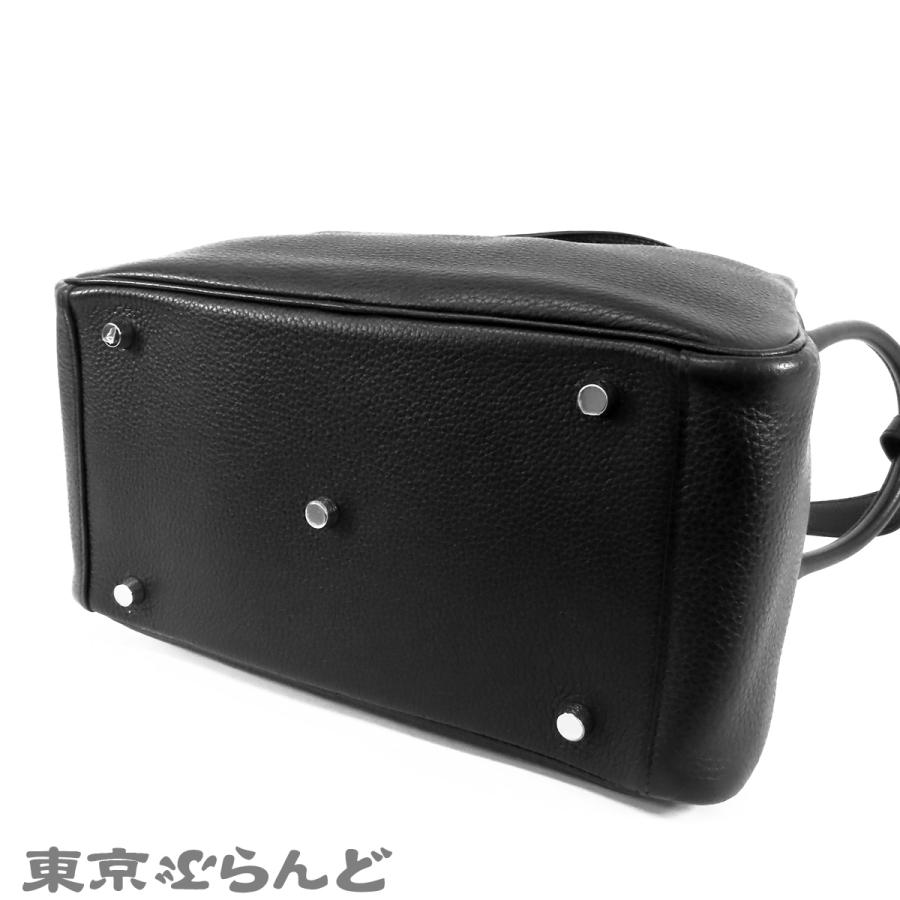 エルメス HERMES リンディ30 □P刻印 ブラック シルバー金具 トリヨン 2WAY ハンドバッグ ショルダーバッグ レディース 015000257の画像