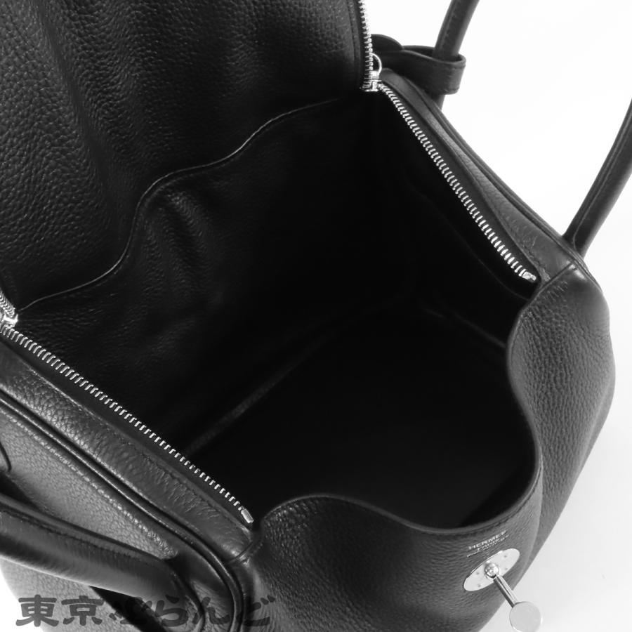 エルメス HERMES リンディ30 □P刻印 ブラック シルバー金具 トリヨン 2WAY ハンドバッグ ショルダーバッグ レディース 015000257の画像