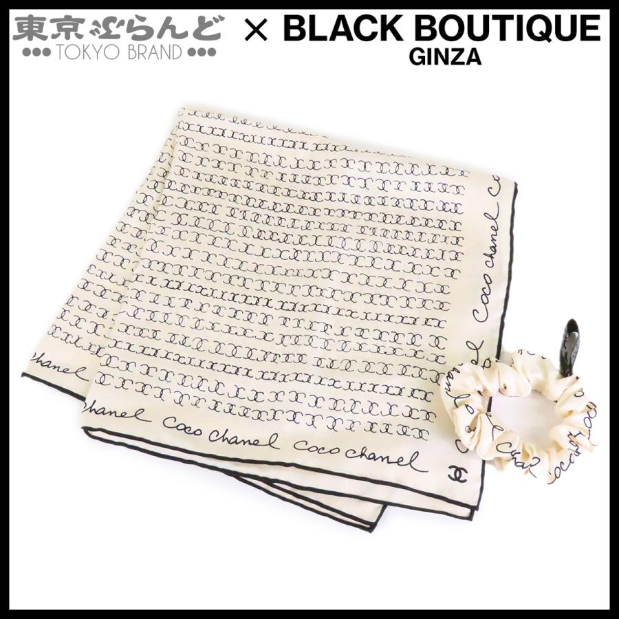 CHANEL（シャネル） スカーフ シュシュ セット アイボリーxブラック 