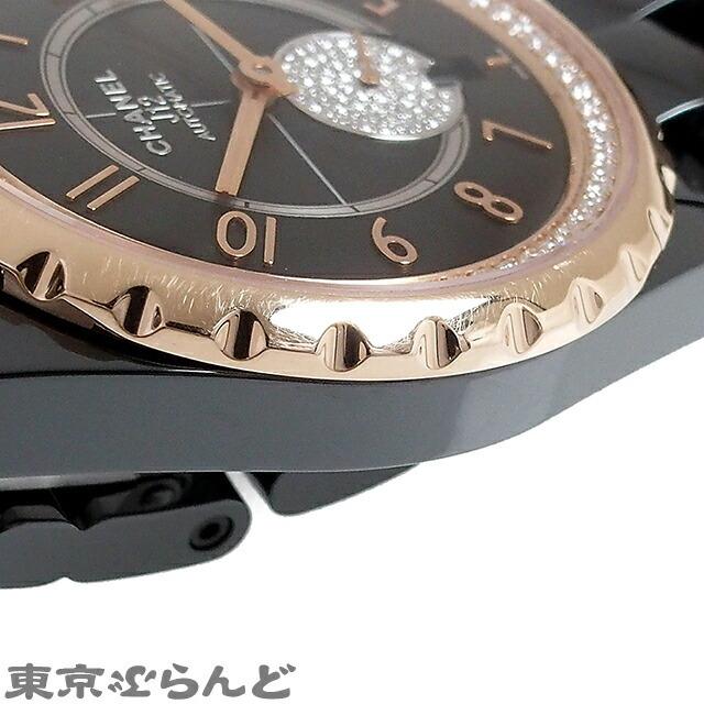 シャネル CHANEL J12 365 ダイヤモンド 時計 腕時計 ボーイズ 自動巻き オートマチック セラミック PG ブラック 黒 H3842   101505976｜tokyobrand｜04