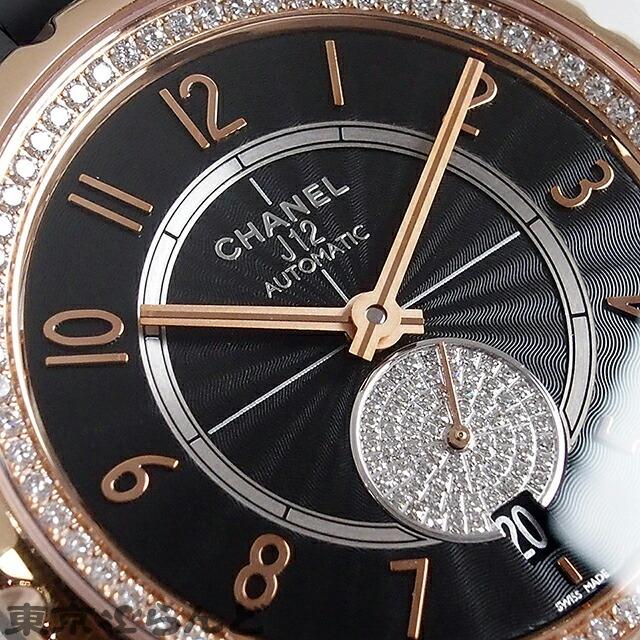 シャネル CHANEL J12 365 ダイヤモンド 時計 腕時計 ボーイズ 自動巻き オートマチック セラミック PG ブラック 黒 H3842   101505976｜tokyobrand｜08