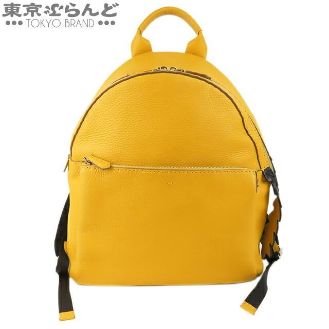 品質のいい 黄色 レザー リュックサック バックパック セレリア Fendi フェンディ 黒 7vz012 メンズ レディース ブラック イエロー 財布 帽子 ファッション小物 Affaires Sociales Gouv Cg