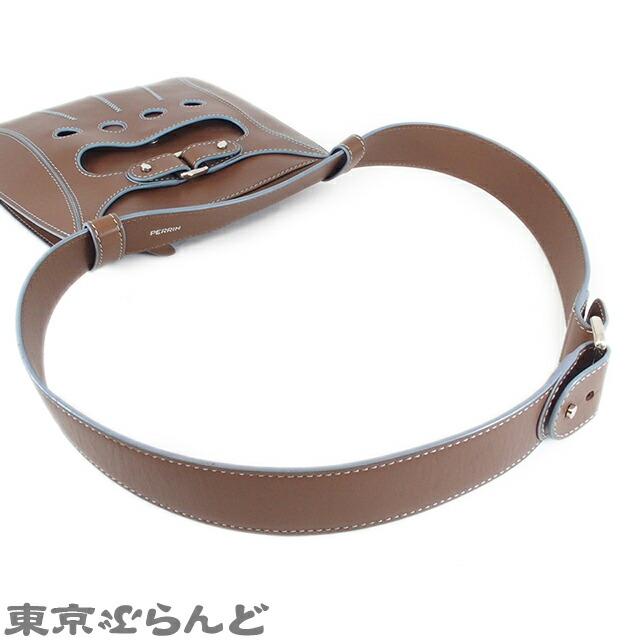 返品可 PERRIN PARIS ペランパリ ウエストバッグ ベルトバッグ レザー 