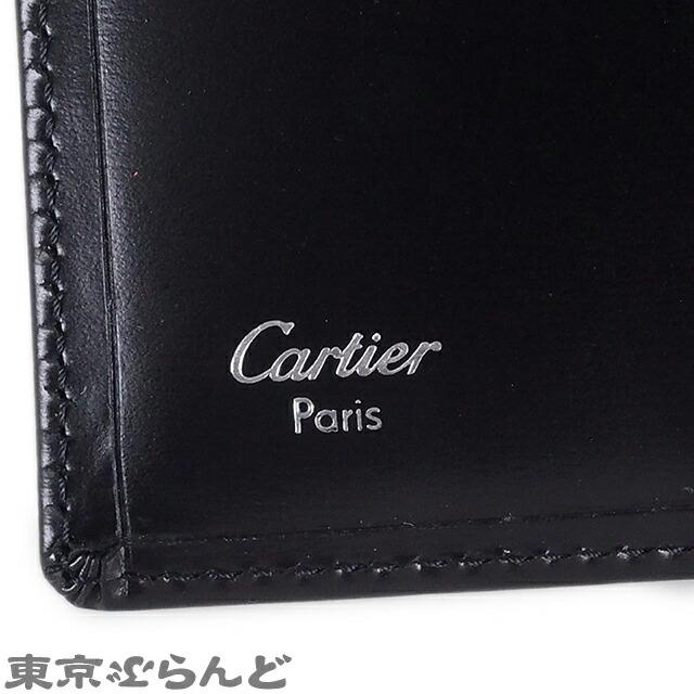 返品可 カルティエ Cartier パシャ 二つ折り財布 レザー ブラック
