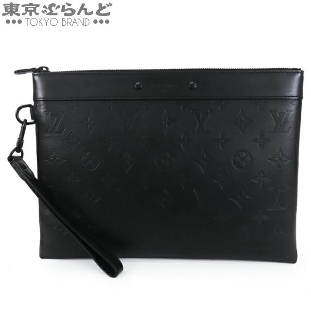 返品可 ルイヴィトン LOUIS VUITTON モノグラム シャドウ ポシェット トゥ ゴー クラッチバッグ セカンドバッグ ブラック