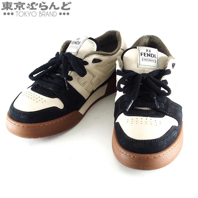 FENDI（フェンディ） マッチ 7E1493 ベージュxブラック レザー 