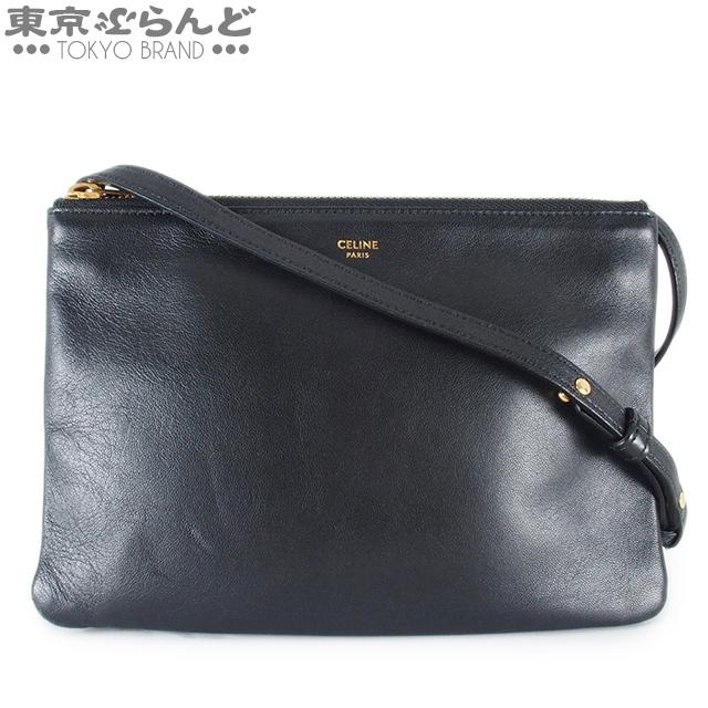 CELINE セリーヌ トリオバッグ スモール ブラック 黒 ゴールド CELINE セリーヌ トリオバッグ スモール ブラック 黒 ゴールド