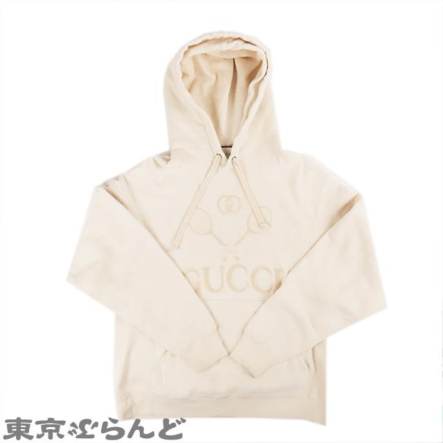 GUCCI（グッチ） コットンパーカー アイボリー コットン テニス柄 刺繍 