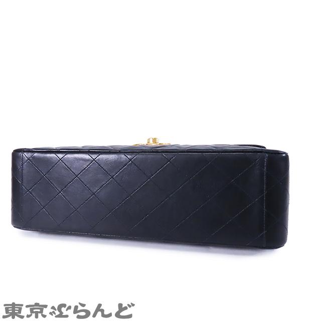 CHANELシャネル ﾗﾑｽｷﾝ ﾃﾞｶﾏﾄﾗｯｾﾁｪｰﾝｼｮﾙﾀﾞｰ ギャラ有 CHANEL（シャネル） デカマトラッセ ブラック ゴールド金具 ラムスキン