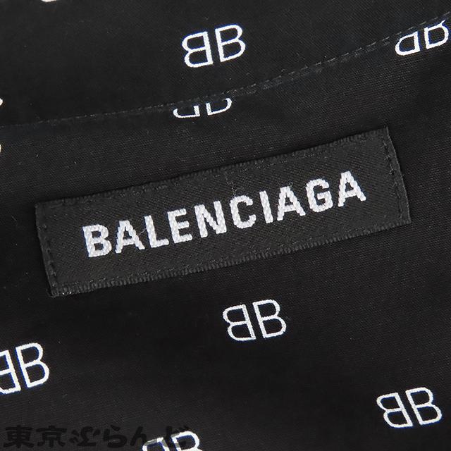 BALENCIAGA（バレンシアガ） ロゴ ボタンシャツ 534333 ブラック
