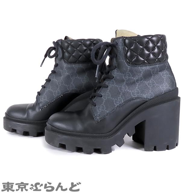 GUCCI グッチ Trip アンクルブーツ 659691 ブラックxグレー GUCCI グッチ Trip アンクルブーツ 659691 ブラックxグレー