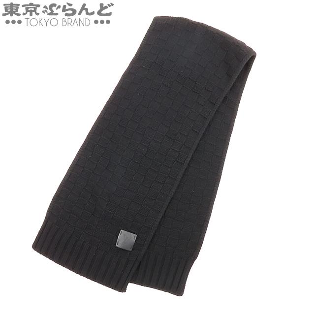 美品✨お洒落✨ルイヴィトン メンズ エシャルプ ヘルシンキ マフラー 黒ブラック LOUIS VUITTON ルイヴィトン エシャルプ・ヘルシンキ M74421