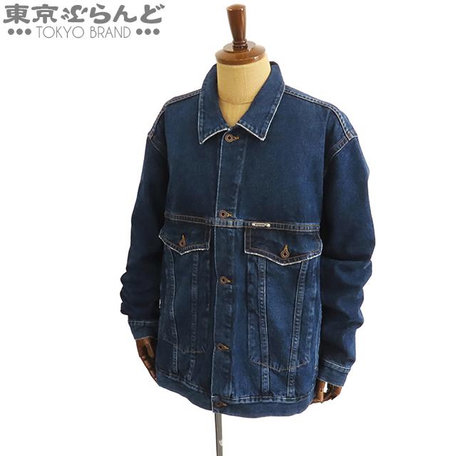 オフホワイト OFF-WHITE ビッグシルエット ブルー コットン デニム 