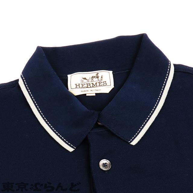 HERMES（エルメス） カラーライン ステッチ ネイビー コットン